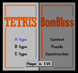 Tetris 2 + Bombliss (Japan) In game screenshot